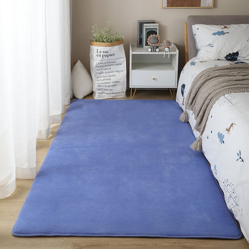 Comfort Solid Shag Carpet Polyester Area Carpet Stain Resistant Indoor Rug for Home Decoration