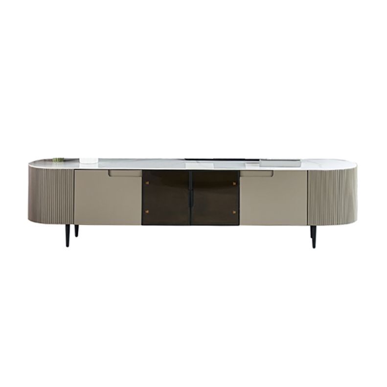 White Slate Bedroom Rectangle and Round Modern Coffee Or End Table with Storage