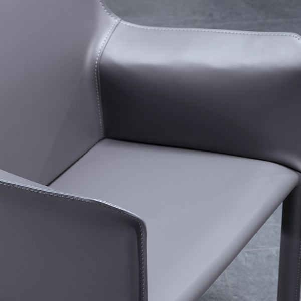 Chaise de salle à manger moderne en similicuir, finition mate, fauteuil de salle à manger Parsons