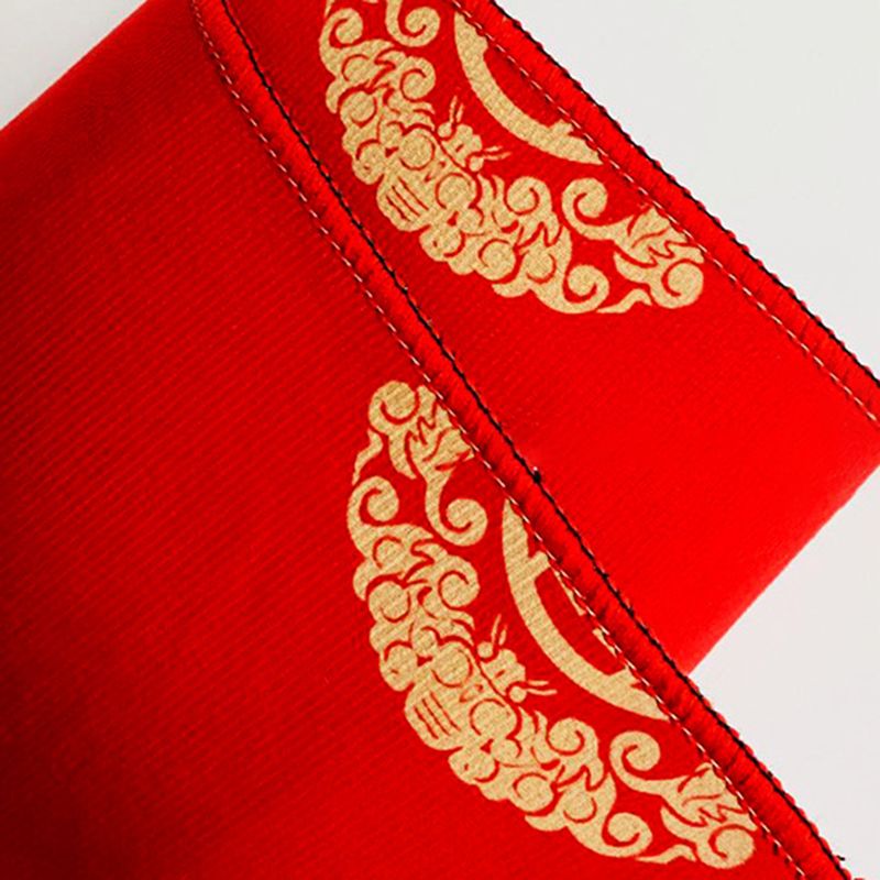 Red Modern Rug Polyester Christmas Indoor Rug Washable Rug for Home Decor