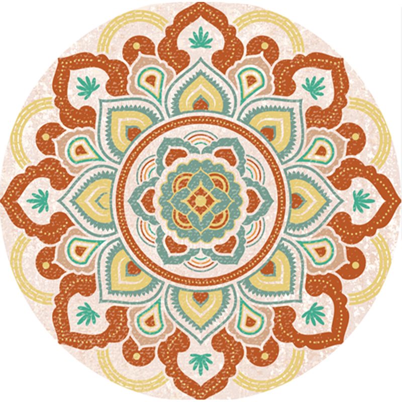 Klassiker Multi-Farben marokkanischer Teppichsynthetik Mandala Print Teppich Haustierfreundlich