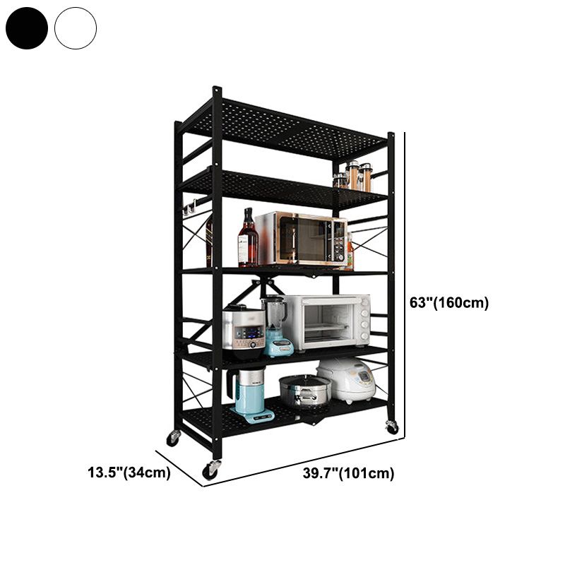 Libreria etagere pieghevole industriale in metallo libreria aperta con ruote di caster