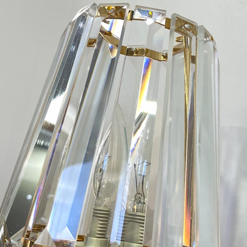 Cylinder/Cone Crystal Sconce Light Postmodern Wall Mounted Light Fixture