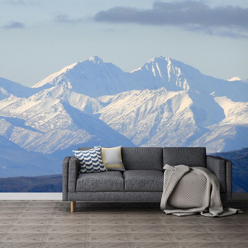 Magnificent Mountain View Mural Wallpaper Mildew Resistant for Living Room Decor