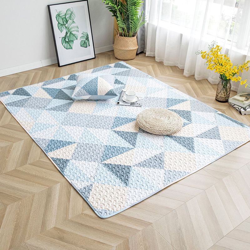 Geometric Pattern Rug Carpet Pet Friendly Stain Resistant Rug for Bedroom