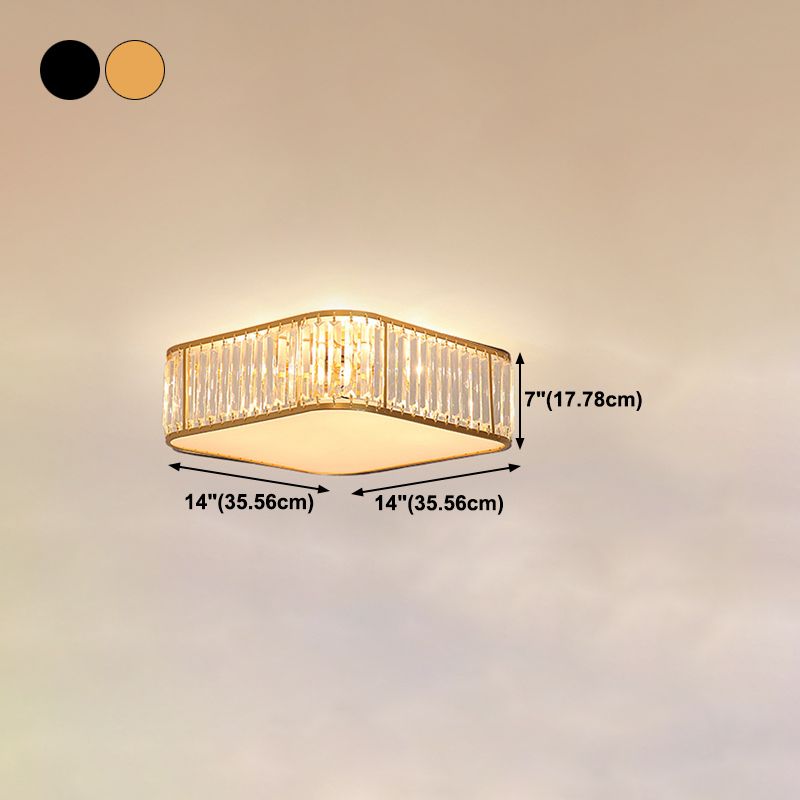 Colonial Style Geometric Flush Mount Light Metal 1-Light Flush Ceiling Lights