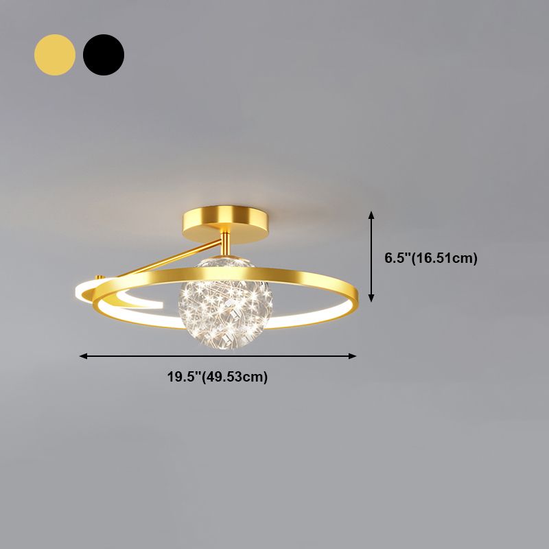 Lámpara moderna de la esfera de la esfera metal 3 luz de techo de montaje de altura de luz