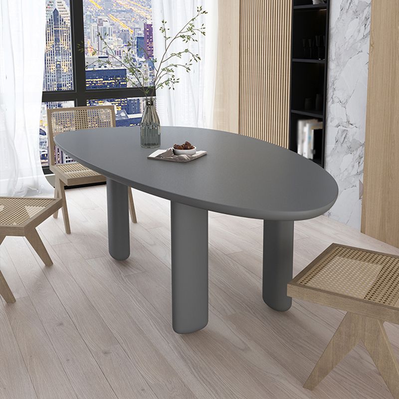 Oval Tripod Base Dining Table Solid Wood Modern Kitchen Dinner Dining Room Table