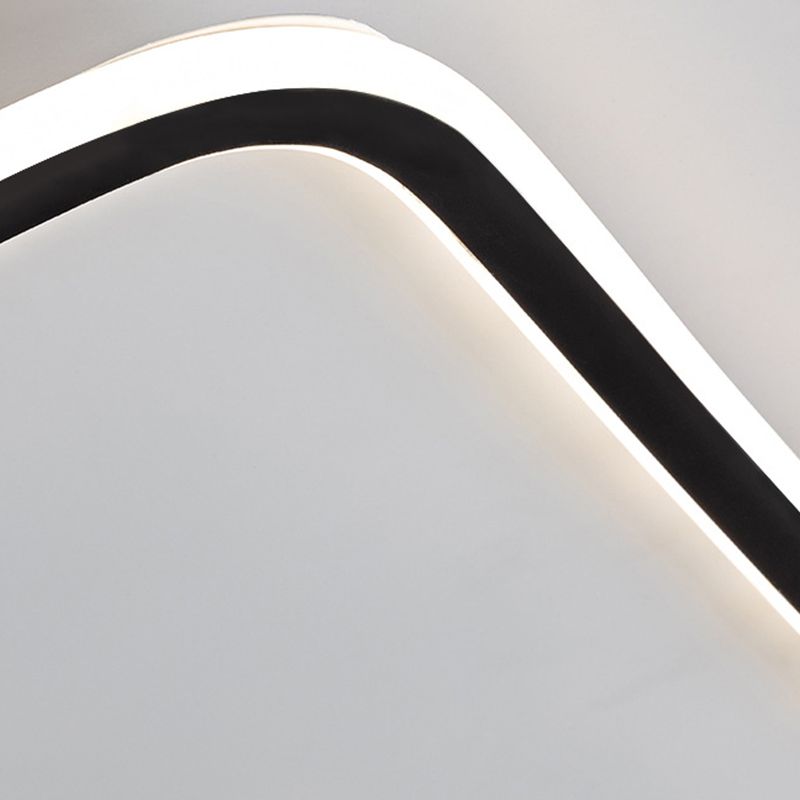 Square Flush Ceiling Light Minimalist LED Metal Close to Ceiling Lamp