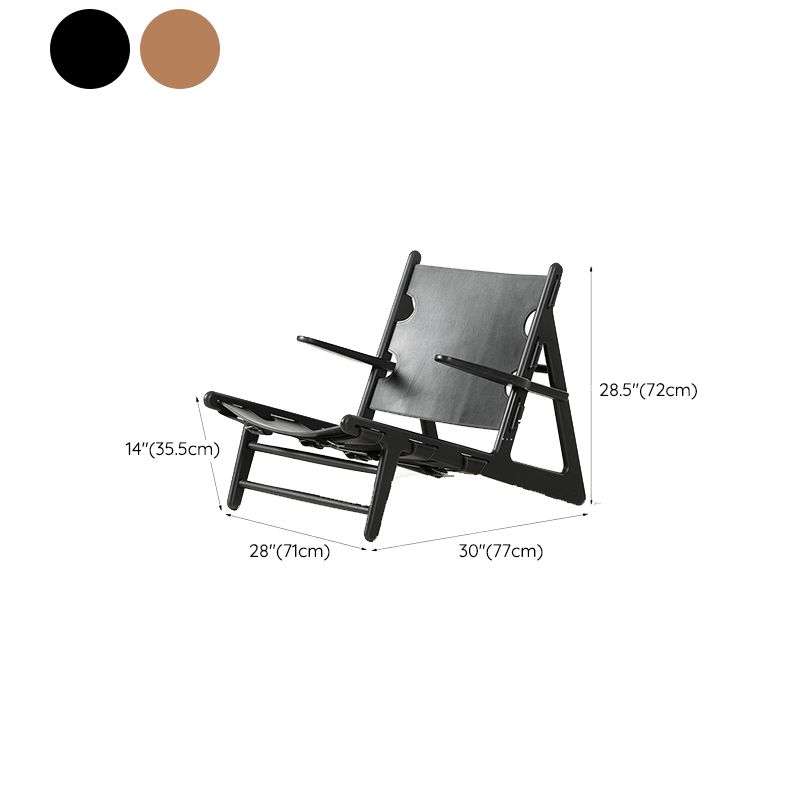 Solid Wood Frame Lounge Chair Arms Include Chair for Living Room