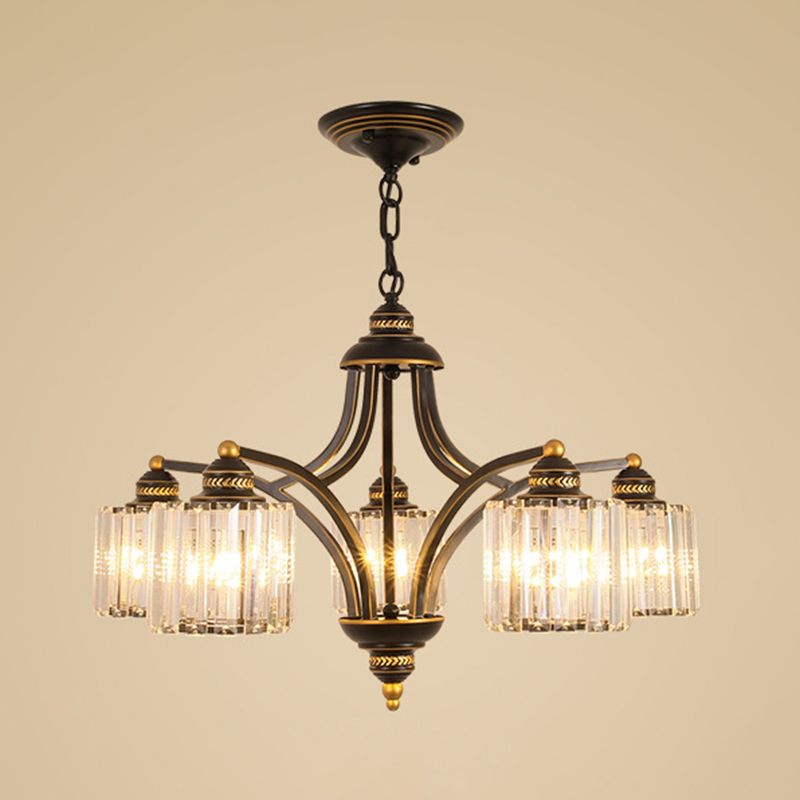 Modern Style Hanging Light Fixture Crystal Pendant Lamp for Bedroom