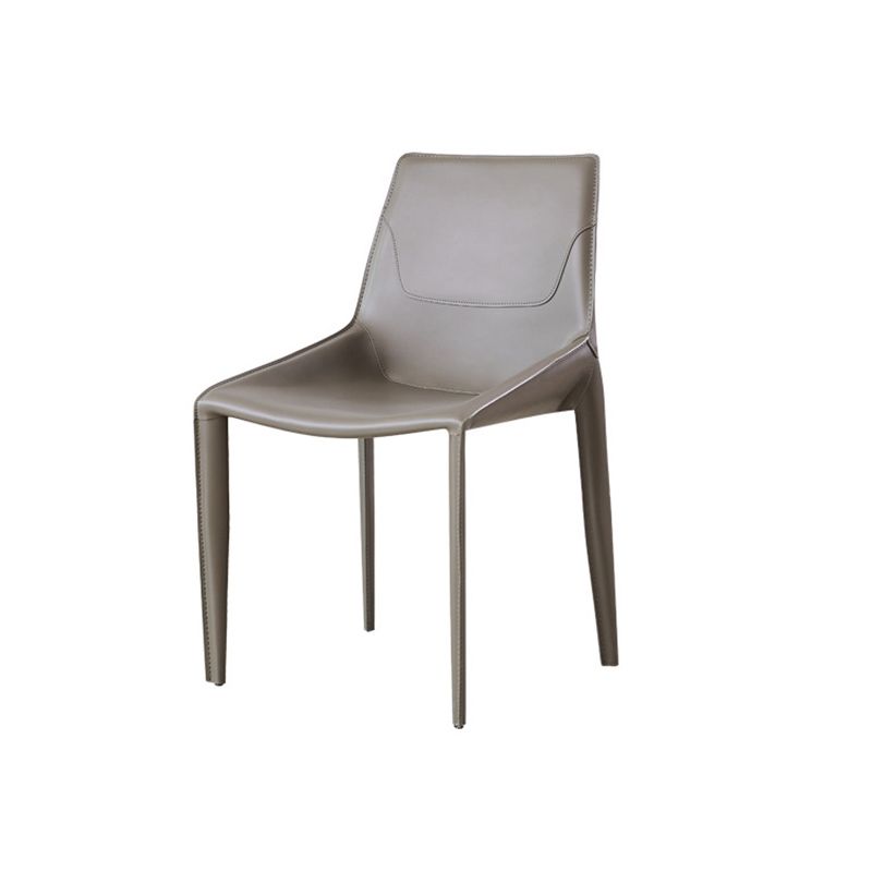 Upholstered Dining Armless Chairs Faux Leather Kitchen Dining Chairs