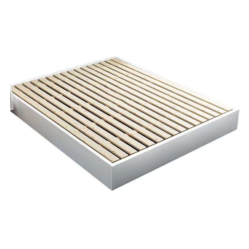 Mid-Century Modern White Platform Bed Solid Wood Platform Bed Frame