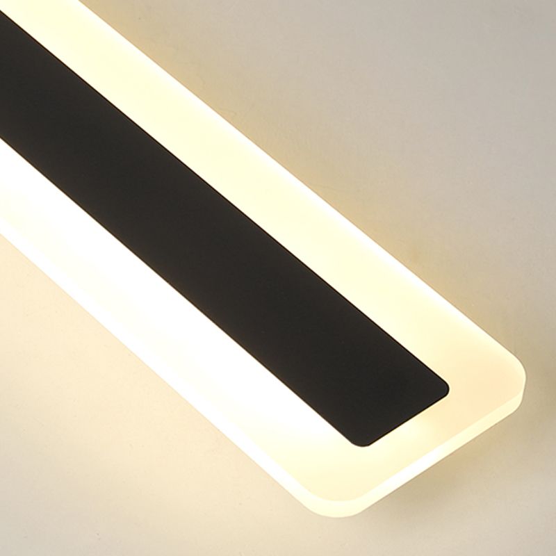 Geometry Shape LED Rail Ceiling Lamp Modern Simple Style Iron Flush Mount for Living Room
