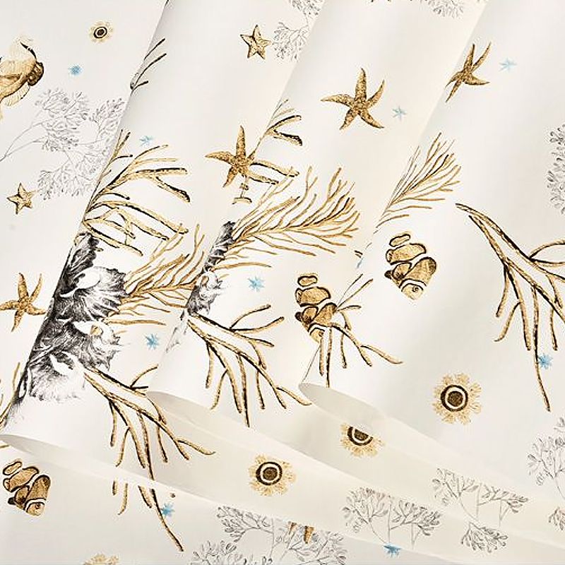 Sea Life Nautical Wallpaper Novelty Non-Woven Material Wall Decor in Pastel Color