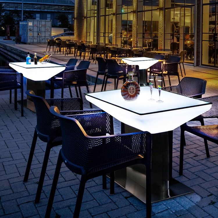 Polyethylene Square Table Industrial Style Restaurant Nightclub Bar Table