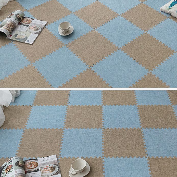 Carpet Tile Fade Resistant Non-Skid Solid Color Interlocking Carpet Tile Living Room