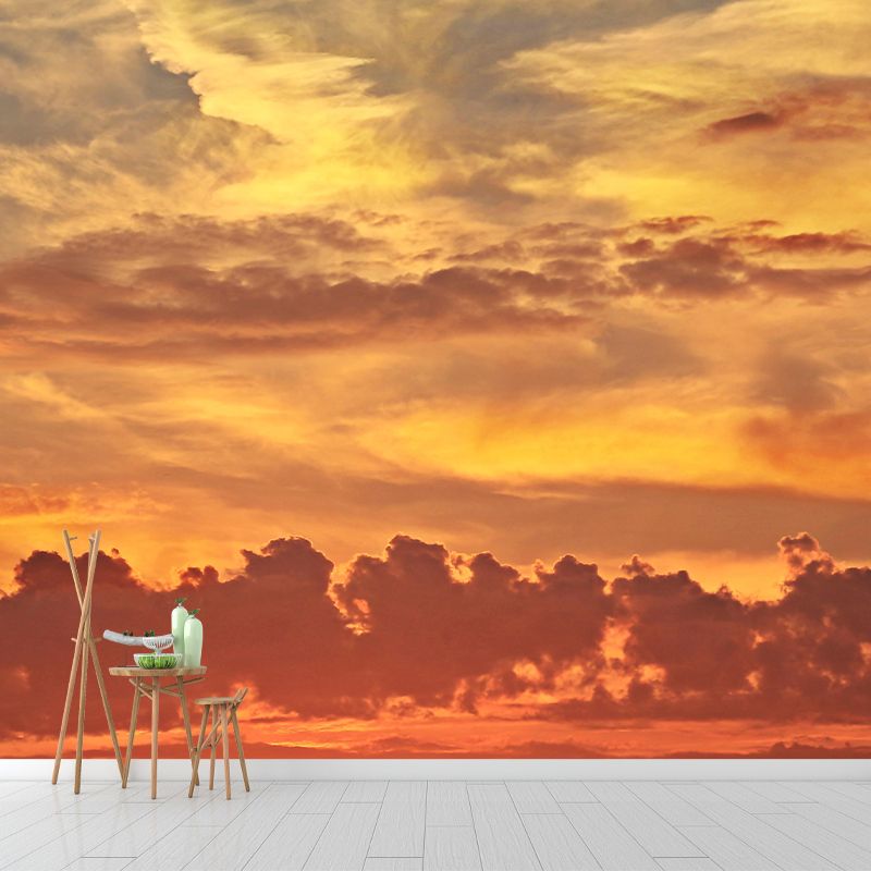 Horizontal Photography Sky Mural Stain Resistant Wall Art for Living Room