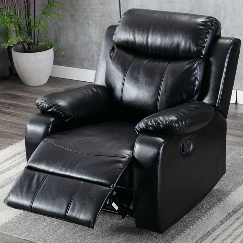 Modern 34.64" Wide Standard Swivel Rocker Leather Recliner Chair