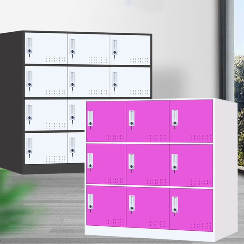 Modern Non-Hanging Armoire with Hinged Doors Matte Finish Storage Cabinet
