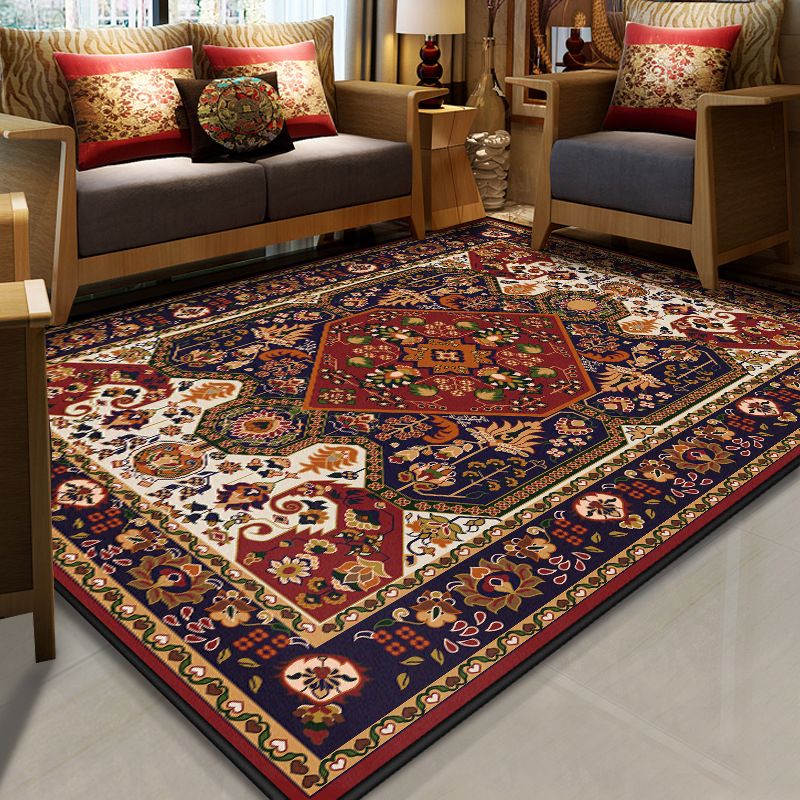 Alfombra floral multicolor resplandeciente Síntesis de alfombra marroquí de alfombra marroquí que se puede lavar la alfombra antideslizante para la habitación