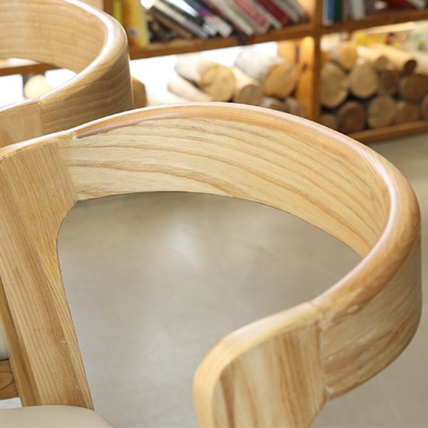 Scandinavian Bar Stool Ash Solid Wood Frame Bar Height Stool