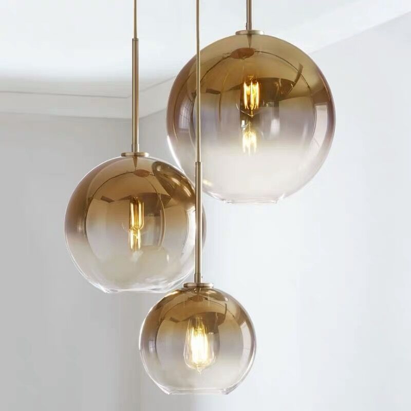 1 hoofdbol bedbed op hangende lichtglas glas moderne down verlichting hanger