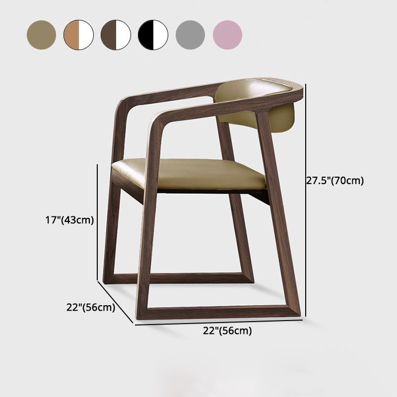 Silla escandinava de madera para comedor, cocina, sillón con respaldo abierto