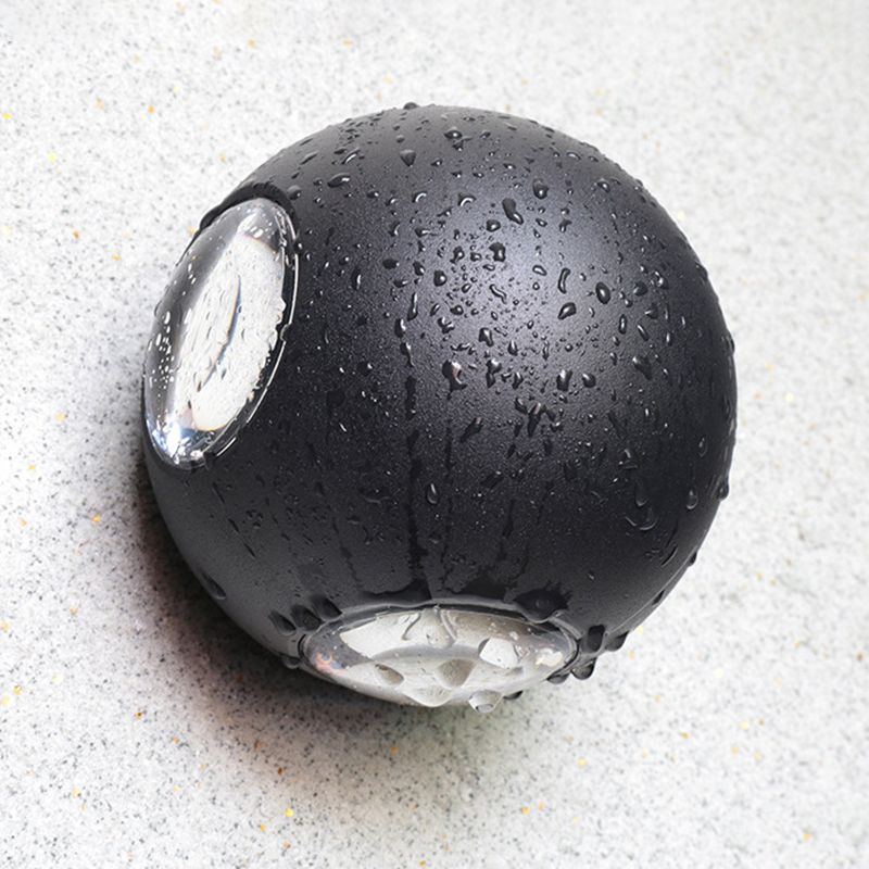 Ball Shape Wall Light Modern Style Metal 1/2/4 Lights Sconce in Black