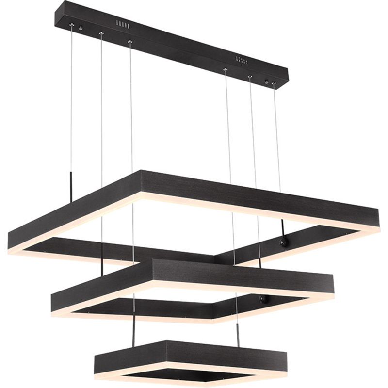 Modern Square Chandelier Light Fixtures Metal Chandelier