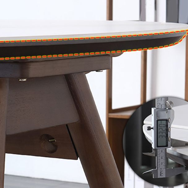 Modern Style Sintered Stone Dining Set Wood 1/2/4/5/7 Pieces Dining Set for Dining Areas