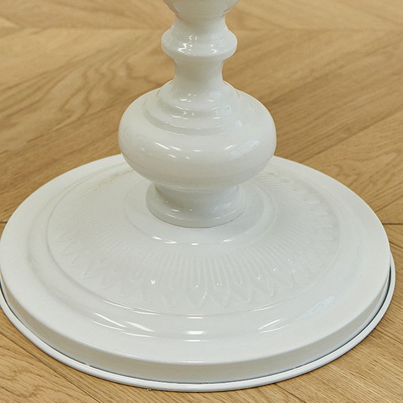 Round Top Pedestal Side Table Contemporary Metal Side End Table