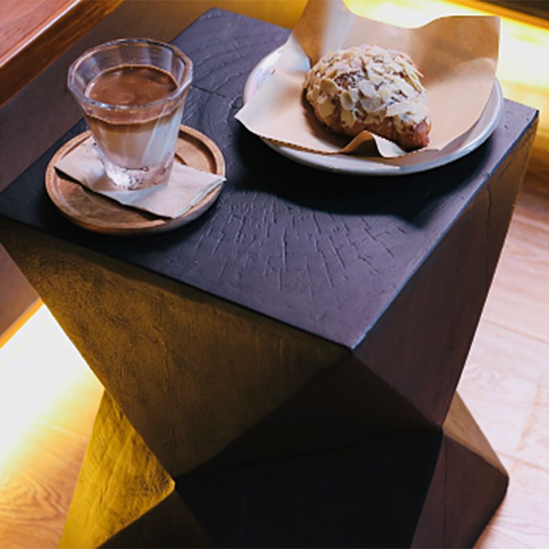 17.5 Tall Block Side Table Modernistic Metal Side End Snack Table