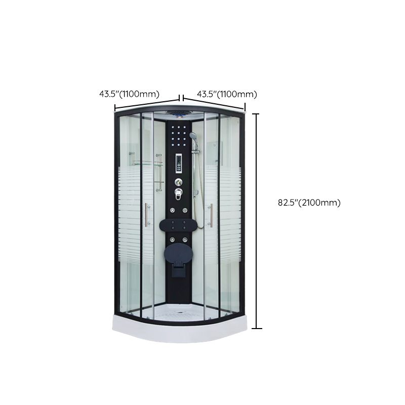 Tempered Glass Shower Stall Double Sliding Shower Stall with Header