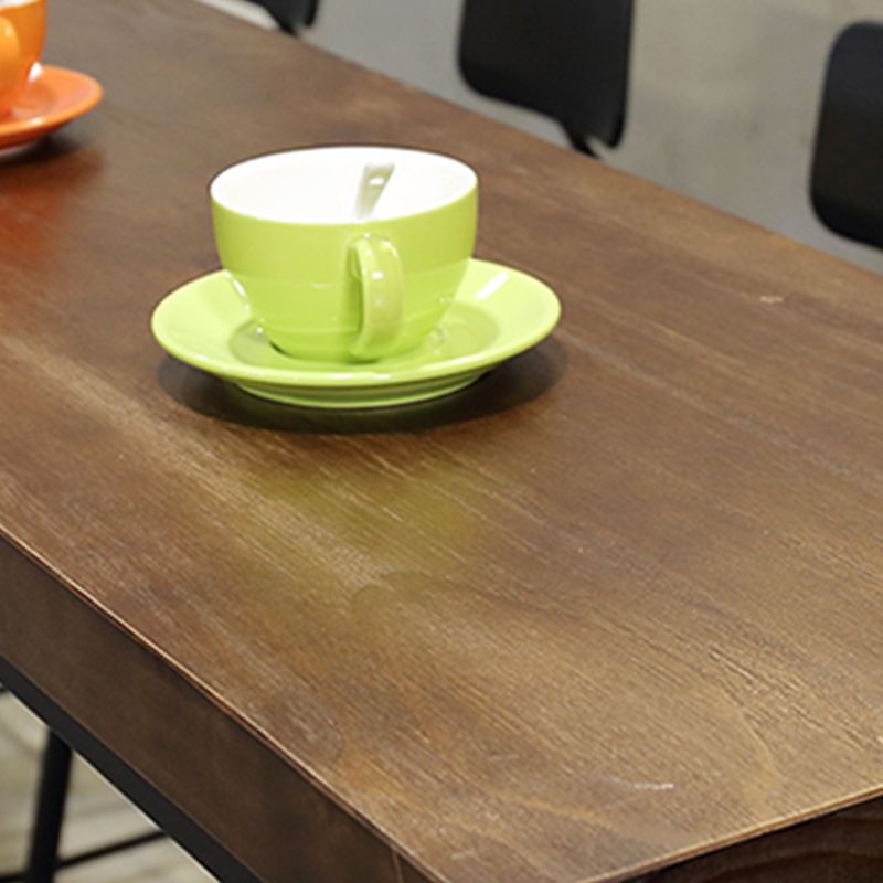 1/6/11 Pieces Industrial Rectangular Pub Table Set Solid Wood Counter Table Set