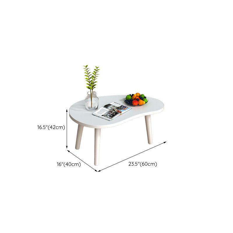 Modern Wood Side Table Bedroom No Distressing End Table with 4 Legs