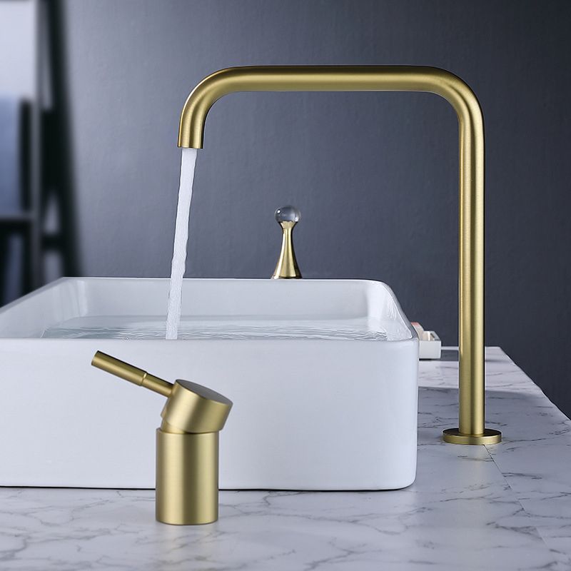 Single Handle Basin Faucet Circular Luxury Vanity Sink Faucet for Bathroom