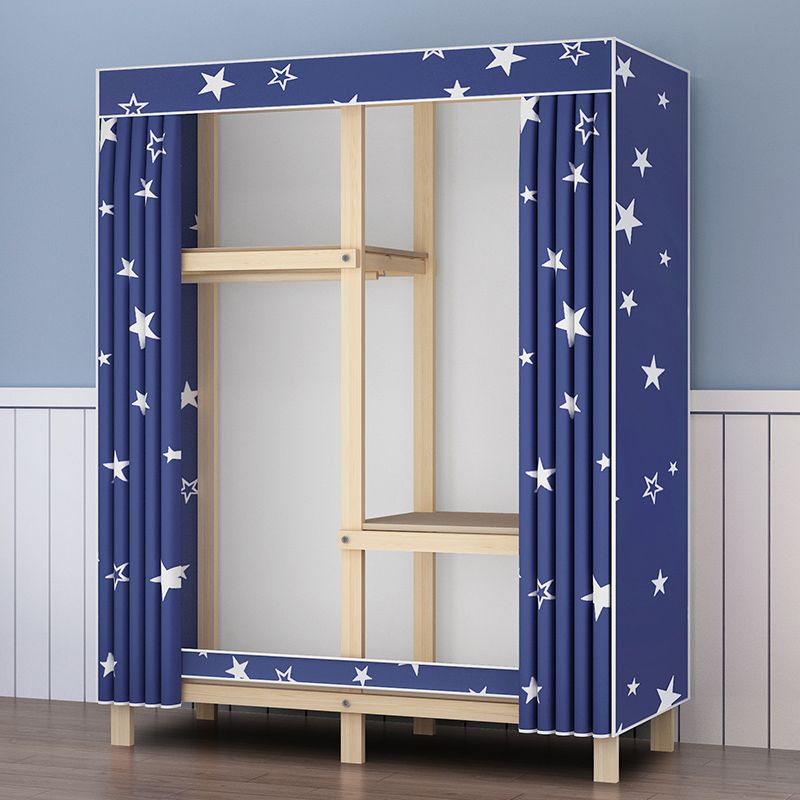 Modern Freestanding Wardrobe Closet Pine Wood Wardrobe Cabinet