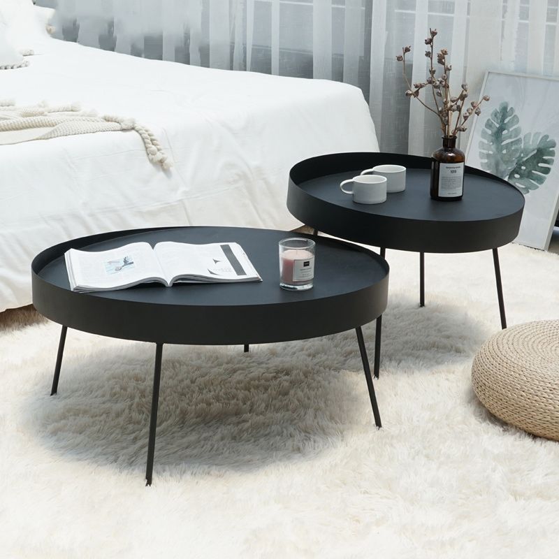 Geometric Metal Coffee Table Modern 4 Legs 15.7''/23.6''/31.5'' Cocktail Table