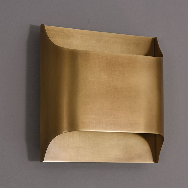 Moderner minimalistischer Stil abgeflachtes Rohrwand montiertes Leuchte Kupferwandleuchte für Schlafzimmer