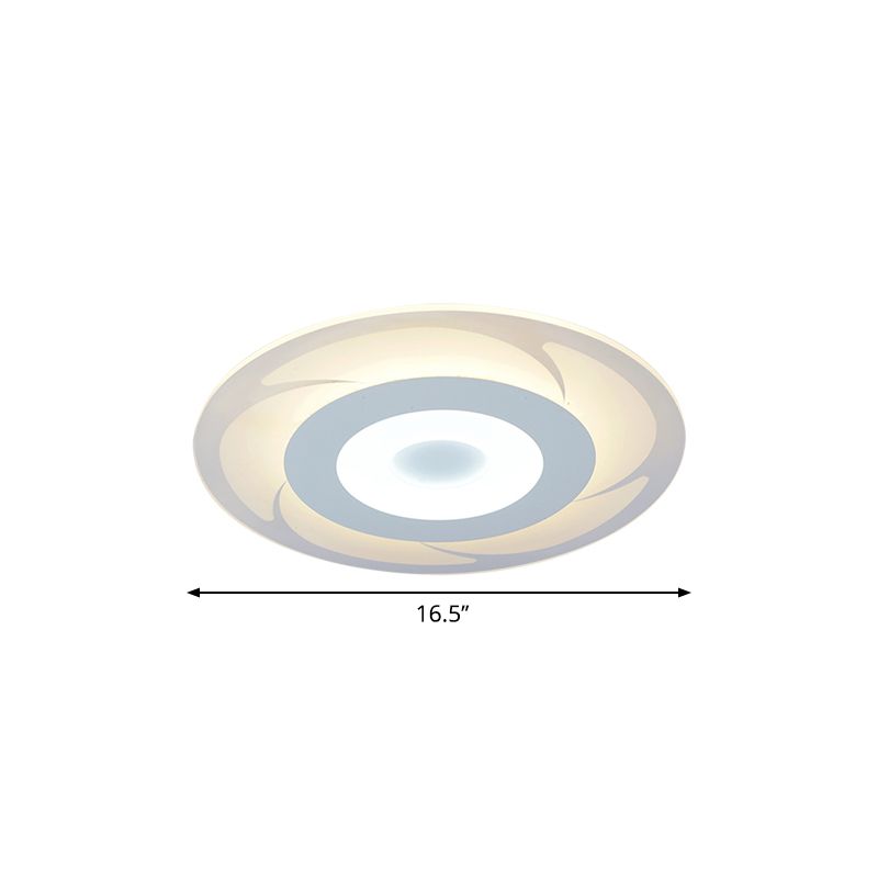 Acrylic Ultra Thin Ceiling Light Modern LED Flush Mount Light in Warm/White, 16.5"/20.5"/24.5" Wide