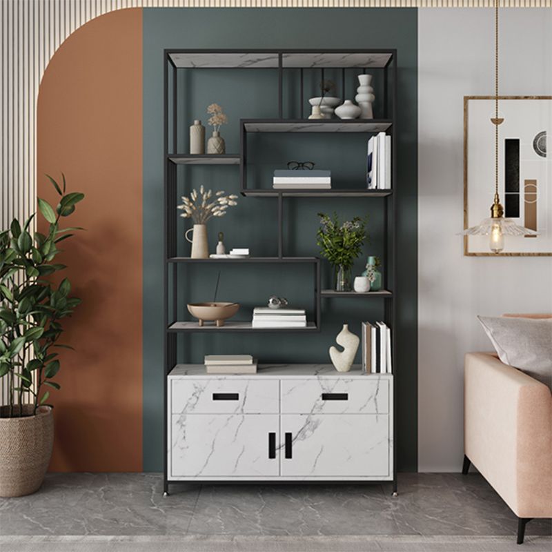 Glam Shelf Bookcase Open Back Metal Book Shelf for Study Room