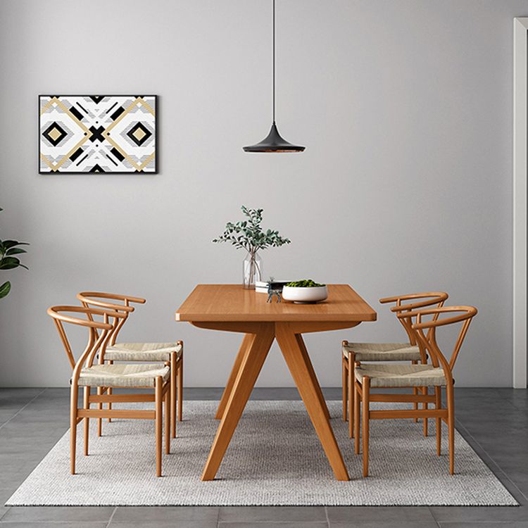1/2/5/6 pc's dennenhout moderne eetkamer set met rechthoekige tafel dinette set