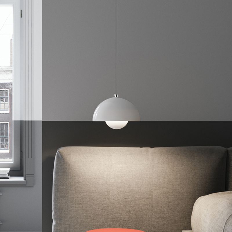 Colorful Bud Shape Pendant Light Nordic Aluminum 10.5" Wide Hanging Pendant for Bedroom
