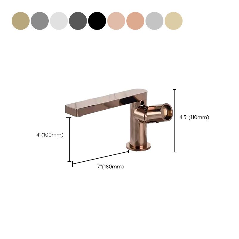 Modern Brass Bathroom Sink Faucet Low Arc with Knob Handle Vessel Faucet