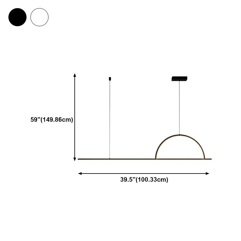 Ideas de iluminación de la isla de la isla de la isla de forma lineal de estilo contemporáneo de forma lineal