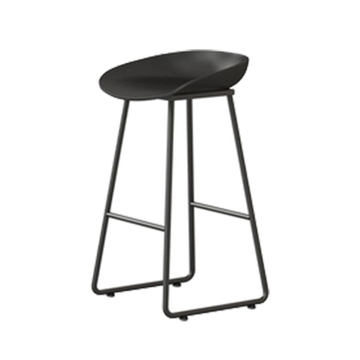 Contemporary Indoor Metal Legs Low Back Bucket Seat Bar Stool