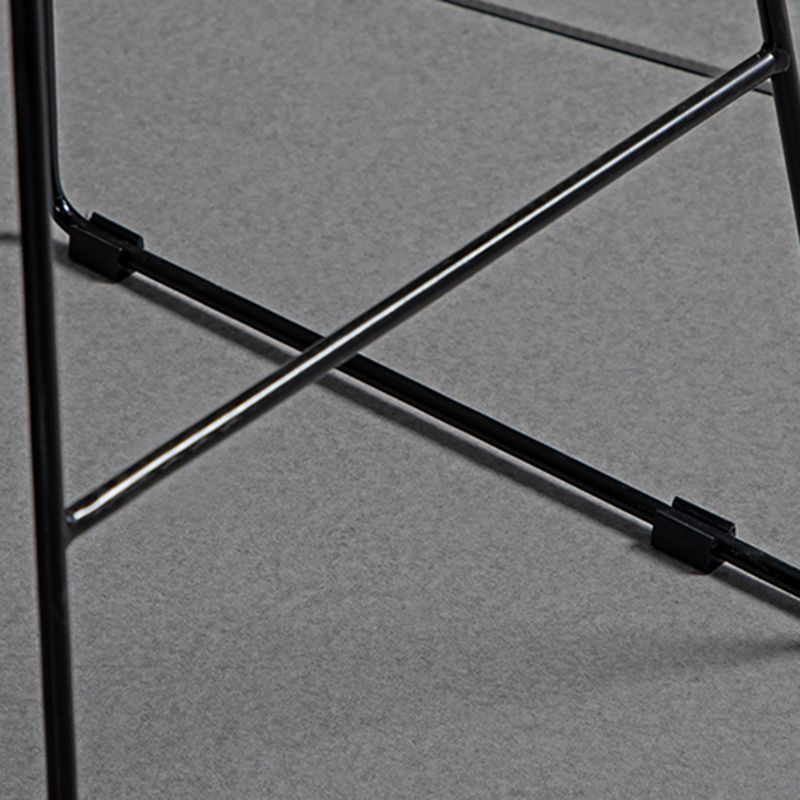 Glam Fabric Bar Stool Bar Height Armless Stool with Metal Base
