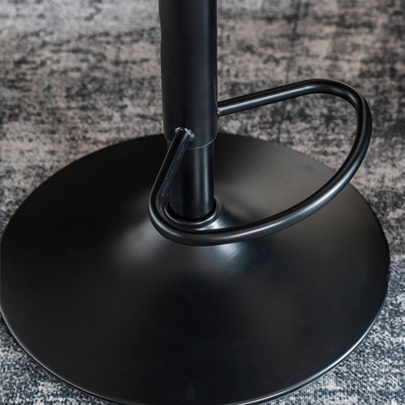 Modern Swivel Footrest Bar Stool Metal Backrest Indoor Counter Stool with Wood Seat