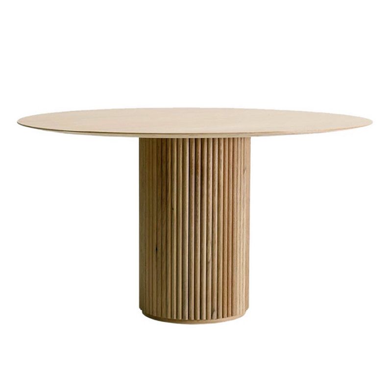 Table à manger ronde en bois moderne, Table de salle à manger sur pied de cuisine à domicile